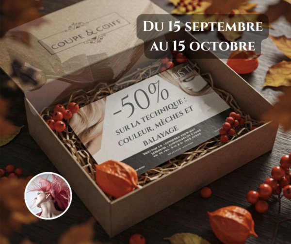Offre exceptionnelle : -50% sur la technique du 15 septembre au 15 octobre